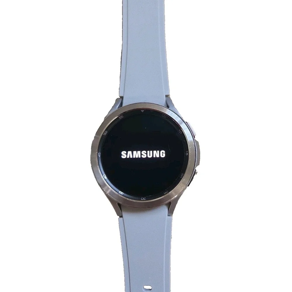 Samsung Galaxy 4 Classic Watch 46mm GPS Stainless Steel Case Gray Band Android